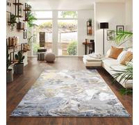 Desire Rugs Solarius Modern Abstract Area Rug - Stylish Abstract Patterns for Trendy Homes in Gold | Size: 200 cm x 290 cm Desire Rugs Gold 200 cm x 290 cm