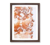 Desire The West Abstract Framed Wall Art Print A2 Walnut