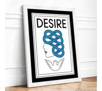 Desire Within Japandi Framed Wall Art Print A3 (42×29.7cm) White, Wall Decor for Living Room, Bedroom, Office & Home, Ready to Hang, Art Gift
