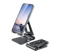 Desire2 Anywhere Folding Phone Holder, Foldable Mobile Phone Holder and Tablet Stand, Home Office Desk Accessory, Fits Most Smartphones and Tablets, Multi-Angle Adjustable Phone Stand and Ebook Mount