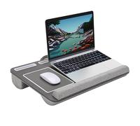 Desire2 Wooden Left Handed Computer Lap Desk with Cushions | Ergonomic Lap Desk Table for Your Home Office | Portable Table and Notebook Device Holder | Computer Desk Accessory with Mouse Pad