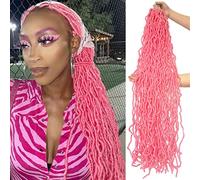 desire4hair 96cm 7 Packs Soft Crazy Hair Color Crochet Whole Unstretched Long New Faux Locs Pre Loop Super Light Synthetic Hair Braids for Women