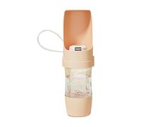 Desired Things Portable Pet Food and Water Dispenser, 2 in 1 Cat & Small Dog Water Bottle & Food Container, Lightweight, Pet Water Bottle Traveling for Walking & Hiking - White Mjz477 (B, One Size)