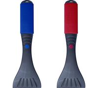 desired tools Snow & Ice Scrapers for Car Windshield - Snow Brush & Frost Removal Tools with Foam Handles, Snow Removal for Car SUV or Truck, Snow Shovel for Car, Scratch Free (Blue & Red 2-Pack)