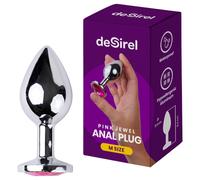 Desirel Pink Jewel M - Silver & Pink Anal Plug