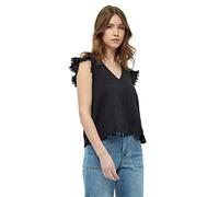 Desires Women's Clara Cap Sleeve Crop Blouse, Black, M