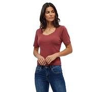 Desires Women's Dareen GOTS Lace Trim Autumn Ladies Tops | Size L, 5076 Apple Butter Brown, L