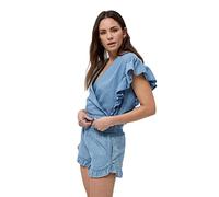 Desires Women's Deeda Blouse 9610 Mid Blue Denim L