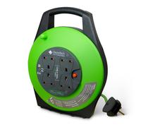 Desiretech 10 Metre - Heavy-Duty Portable Cable Reel Extension Lead - 4 Sockets in Green Desiretech Green