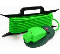 Desiretech 10M Weatherproof Extension Cable 1 Socket 13 Amp Outdoor Lead Waterproof Ip54 Durable Green Cable For Garden