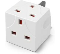 Desiretech 2 Way Adaptor 1 Pack Uk Double Plug Adapter With 13A Fuse Compact Multi Plug Socket For Home & Office