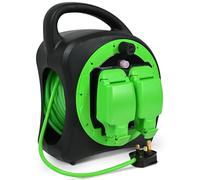 Desiretech - 30m Weatherproof Extension Cable - 2 Socket - 13 Amp Outdoor Lead - Waterproof IP54 - Durable Green Cable for Garden, Outdoor Equipment & Power Tools - Flexible & Heavy Duty Design