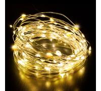 Desiretech - 50 LED Battery-Powered Fairy Lights - 5M Copper Wire String Lights - Indoor/Outdoor Use Only (Battery Box Indoor) - Decorative LED for Weddings, Christmas, Bedroom & Party