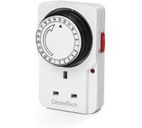 Desiretech Plug-In Timer Switch, 24 Hour Segment Timer, Light Timer Plug Socket To Control Appliances Up To 3120W, Home Security
