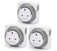 Desiretech Plug-in Timer Switch, 24 Hour Segment with Plug Socket to Control Appliances Up to 3120W, Home Security Timer to Deters Burglars, Automatic On/Off, Energy-Saving (7.5x7.5x7cm)