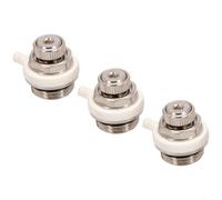 Desiumite 1/2" Automatic Air Vent Valve for Radiators - Self-Bleeding, Auto Cut-Off, 3-Mode Control (Open/Middle/Closed), Compact 27x26x26mm Design, Includes Shut-Off(3pcs)