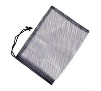 Desiumite 1 Pics Nylon Mesh Ball Pouch Bag for Storing and Transporting 15/20/40/50 Balls, Lightweight Carry Holder with Drawstring Closure, Black(20 balls)