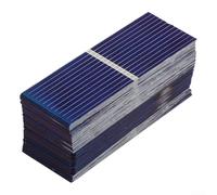 Desiumite 100Pcs Polycrystalline Silicon Mini Solar Cell Panel Kit, 39x19mm 0.5V DIY Solar Power Module Energy Converter for Projects Battery Charging