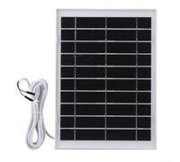 Desiumite 10w Solar Security Camera Charger Having Ushaped Cable Compatible Having for Ring Video Doorbell 4 or 3 or 3 Plus/2 Monocrystalline Ip65 Waterproof Outdoor Panel Having(White)