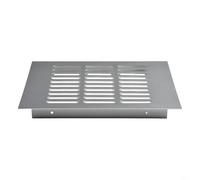 Desiumite 150mm Aluminium Rectangular Air Vent Grille Cover for Wardrobe, Cabinet, Bathroom Door or Shoe Storage with Waterproof Design, Silver(150x200mm)