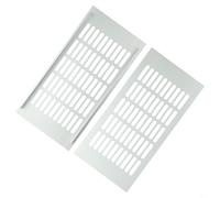 Desiumite 150mm Aluminium Rectangular Air Vent Grille Cover for Wardrobe, Cabinet, Bathroom Door or Shoe Storage with Waterproof Design, Silver(150x300mm)