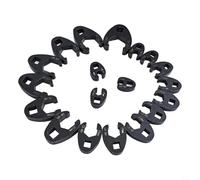 Desiumite 19pcs Metric Flare Nut Wrench Set 8-32mm for 3/8" and 1/2" Drive Ratchets, Crowfoot Socket Wrenches for Tight Spaces, Heat-Treated Chrome Steel, Includes Blow-M