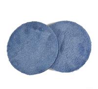 Desiumite 2Pcs Microfiber Polishing Pads 3/4/5/6/7 Inch Sponge Foam | Buffing Pad Set for Car Polisher Buffer Detailing Wax Removal Blue(7inch)