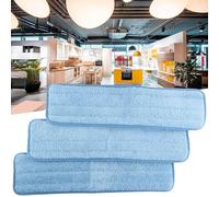 Desiumite 3-Pack 18-Inch Microfiber Wet Pad Refill Cloths for Commercial Mops - Highly Absorbent, Floor-Safe, Reusable & For Easy-Change