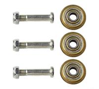 Desiumite 3 Pack 22mm Manual Tile Cutter Replacement Wheels with Ball Bearings for Smooth Scoring on Porcelain and Ceramic Tiles, Includes Screws, Silver