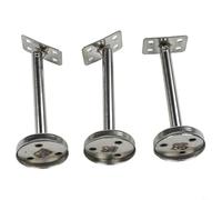 Desiumite 3 Pieces Adjustable Handrail Bracket 304 Stainless Steel Stair Support for Fixed Staircase, Silver(120mm-B)