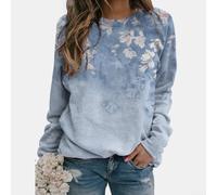 Desiumite 3D Digital Printed Pullover Hoodie for Women Regular Length | Vibrant 3D floral print, round neck design, loose for relaxed fit, moderate stretch, daily casual wear