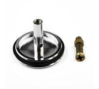 Desiumite 43mm Bathtub Drain Stopper up Waste Copper Push Button Food Sink Drain Basin Silver Bathroom and Hinders Hair Tub Replacement Blocking Pipes