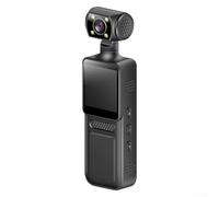 Desiumite 4K Body Worn Camera with Audio, Portable Clip-On Action | Recorder Featuring 1.31\" Display, Loop Recording, and for usb-c for Security, Sports, and Outdoor Use - Black
