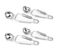 Desiumite 4Pcs Stainless Steel Escargot Snail Tongs Ergonomic Handle Secure Grip Food Serving Multi-Purpose Kitchen Tool Silver 16X3.5cm For Outdoor Or Home Use