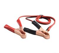 Desiumite 50A Heavy-Duty Car Battery Booster Cables with 6.3mm For Ring Terminals, 12V/24V Compatible Wires for Automotive Power Transfer, Includes 2-Piece Set with Al