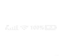 Desiumite 5G Battery Signal Power Decal Car Windshield Reflective Sticker for Car Accessories - White and Multi-Color PET Reflective Material 45cm x 4cm Size(White)