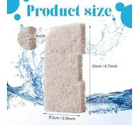 Desiumite 6-Pack Aquarium Ammonia Removal Filter Pads for Eheim 306/307 & Professional 406/407 Filters - Fiber Cotton, 12 x 7.3 cm, Freshwater &