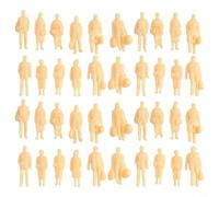 Desiumite 60Pcs 1:87 Miniature Model Train Figures HO Scale People Unpainted Plastic Railway Figures For Station Platform Accessories And Model Railway Scenery, OO Scale Parts For
