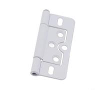 Desiumite 77 X 35 Mm Iron Flush Door Hinge For Cupboard Wardrobe Cabinet Louvre Doors, Sturdy Build, Smooth Opening And Closing(White)