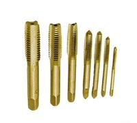 Desiumite 7pcs for HSS Metric Machine Thread Tap Set for -for M12, Hand Tapping Tools with Gold Coating, Compatible with /M5/M6/M8/M10/For M12 Threads