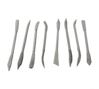 Desiumite 8pcs Double Ended Wood Rasp Riffler File Set for Wood Carving, Coarse and Medium Tooth Carbon Steel Hand Files with Curved Heads, 190mm, for Home & Garden Works