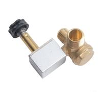 Desiumite Air Compressor Solenoid Valve with Check and Bleed Function, | Oil-Free Mute Unloading Exhaust Valve for Air Pump, Cast Aluminum Gold Finish, Option A 16x14x14mm(B)