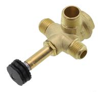 Desiumite Air Compressor Solenoid Valve with Check and Bleed Function, | Oil-Free Mute Unloading Exhaust Valve for Air Pump, Cast Aluminum Gold Finish, Option A 16x14x14mm(A)