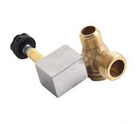 Desiumite Air Compressor Solenoid Valve with Check and Bleed Function, | Oil-Free Mute Unloading Exhaust Valve for Air Pump, Cast Aluminum Gold Finish, Option A 16x14x14mm(C)