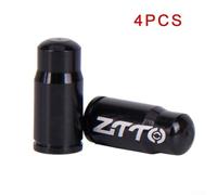 Desiumite Aluminium Valve for Road Bikes and Racing Bicycles - 4-Piece Set, Waterproof Replacement Covers, 0.7 cm Diameter, Lightweight(black)