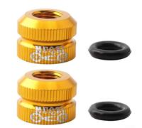 Desiumite Aluminum Alloy Valve Nut for Valve and Vacuum Tire - Cycling Maintenance Replacement Tool, 12 mm(Golden)