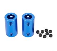 Desiumite Aluminum Flexible Shaft Coupler 5mm-8mm 6mm-8mm 8mm-8mm for Stepper Motor Part, 2 Pack, Blue, 25mm Length, 14mm Outer Diameter, 4mm Screw(2pcs 6-8mm)