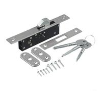 Desiumite Anti-Theft Sliding Door Lock for and Furniture Hardware, Crossed Keys Security Mechanism, Aluminum Alloy Narrow Stile Lock for Van Gate Shed,(HY-302B)