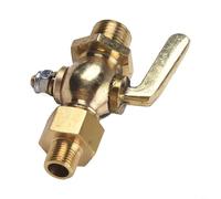 Desiumite Brass Petcock Fuel Tap 1/8"-1/4" for Vintage Motorcycles, Pure Copper Material, Switch Rotation Design, Dowel Mouth Standard Pattern, Stable Performance