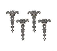Desiumite Cabinet Antique Zinc Alloy Screws Door for 40x30mm / 113x69mm with 4pcs Decorative Bronze Gold Black Hinges Wooden Boxes Drawers and Furniture Restor(L Bronze)